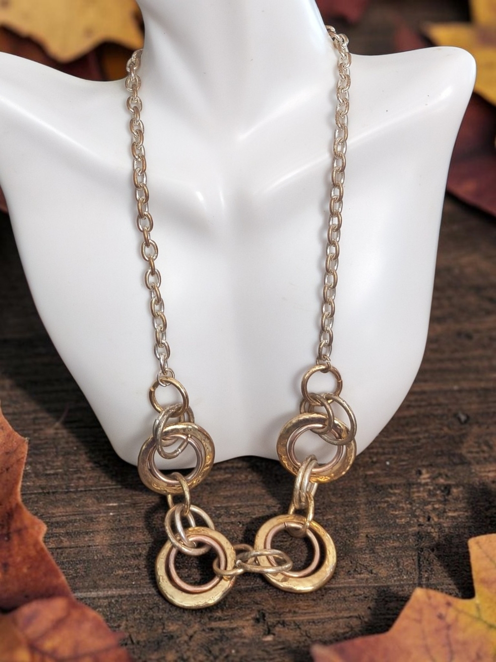 Goldtone Multi Interlink Necklace